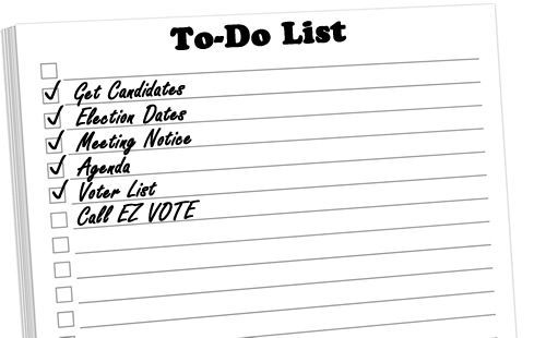 ballot items checklist